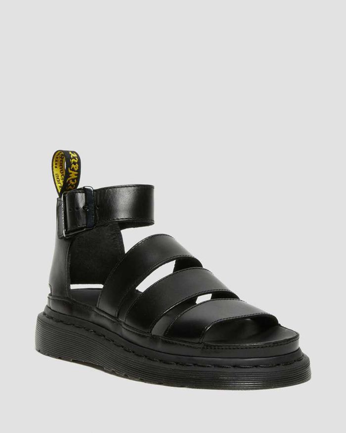 Dr Martens Sandaler Dame Svart Clarissa Ii Læder Strap 1847VZFUD